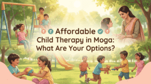 Affordable child therapy in Moga with a therapist helping a child in a calm and supportive environment