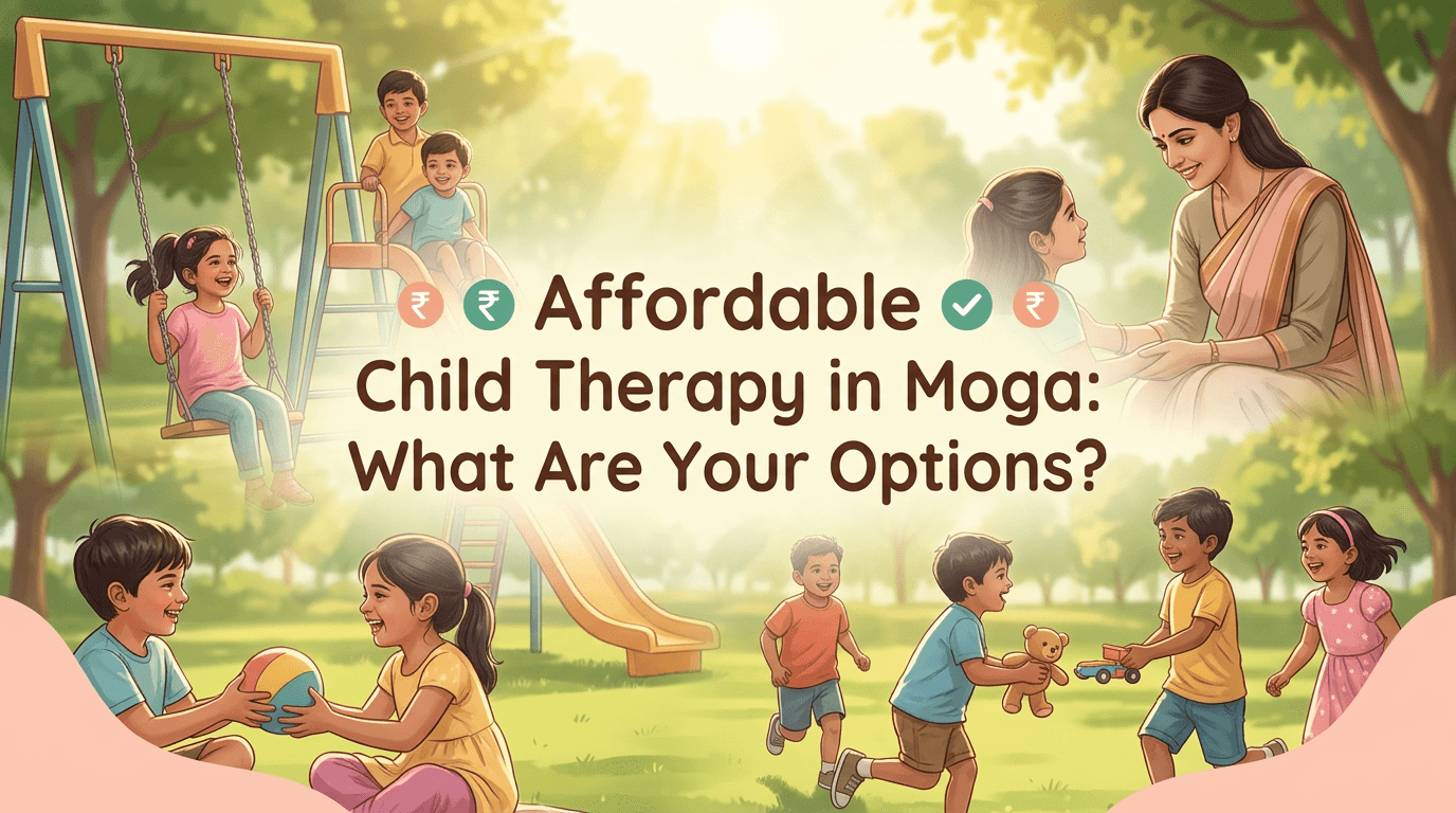 Affordable child therapy in Moga with a therapist helping a child in a calm and supportive environment